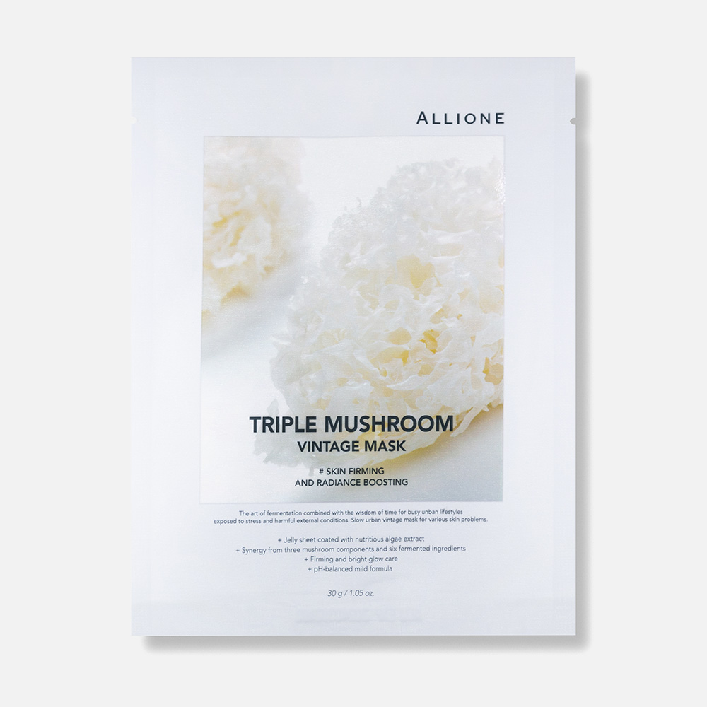 

Маска для лица Allione Triple Mushroom с тройными грибами, тканевая 27 г