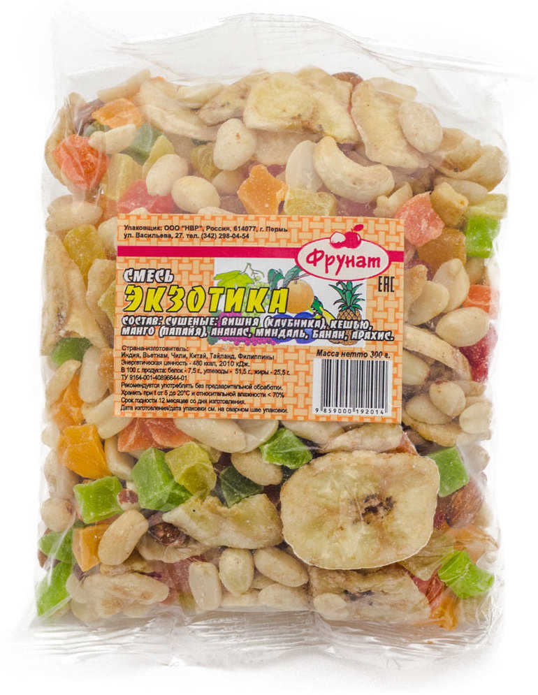 

Фруктово-ореховая смесь Фрунат Экзотика 180 г