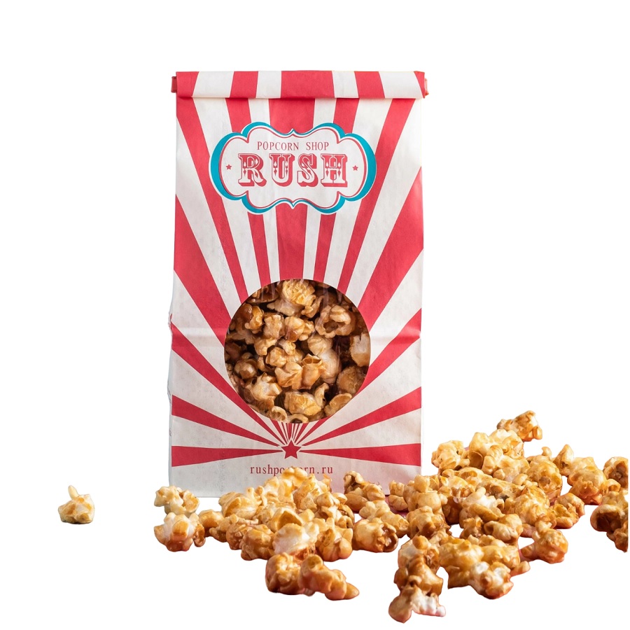 Попкорн Popcorn shop rush готовый, карамельный, с миндалём, 100 г