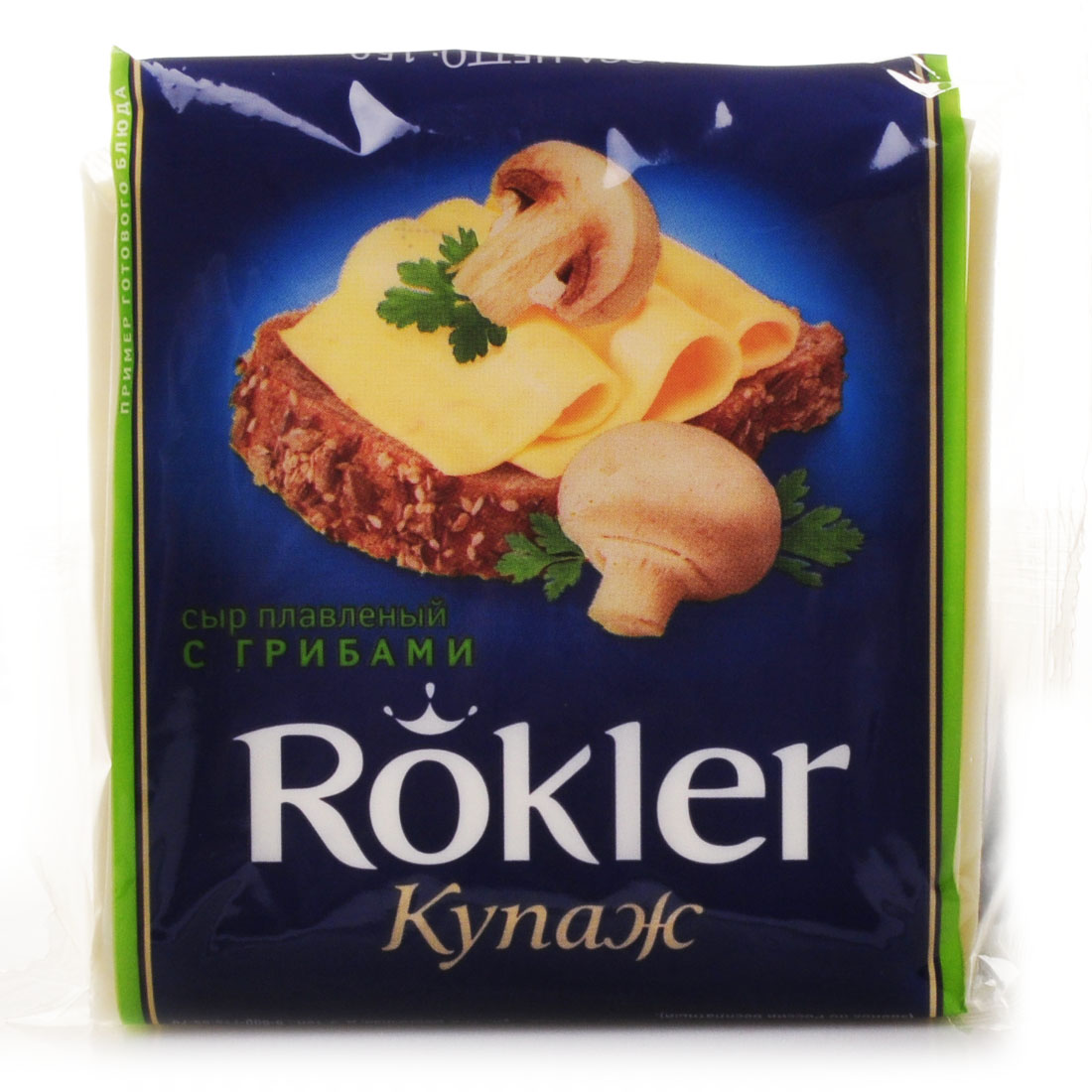 

Сыр плавленый Rokler с грибами слайсы 55% 150 г