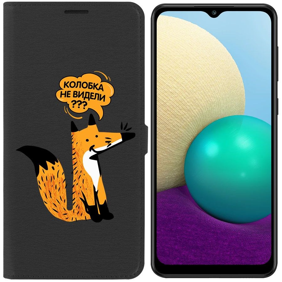 

Чехол-книжка Krutoff Eco Book для Samsung Galaxy A02 (A022) Лиса (черный)
