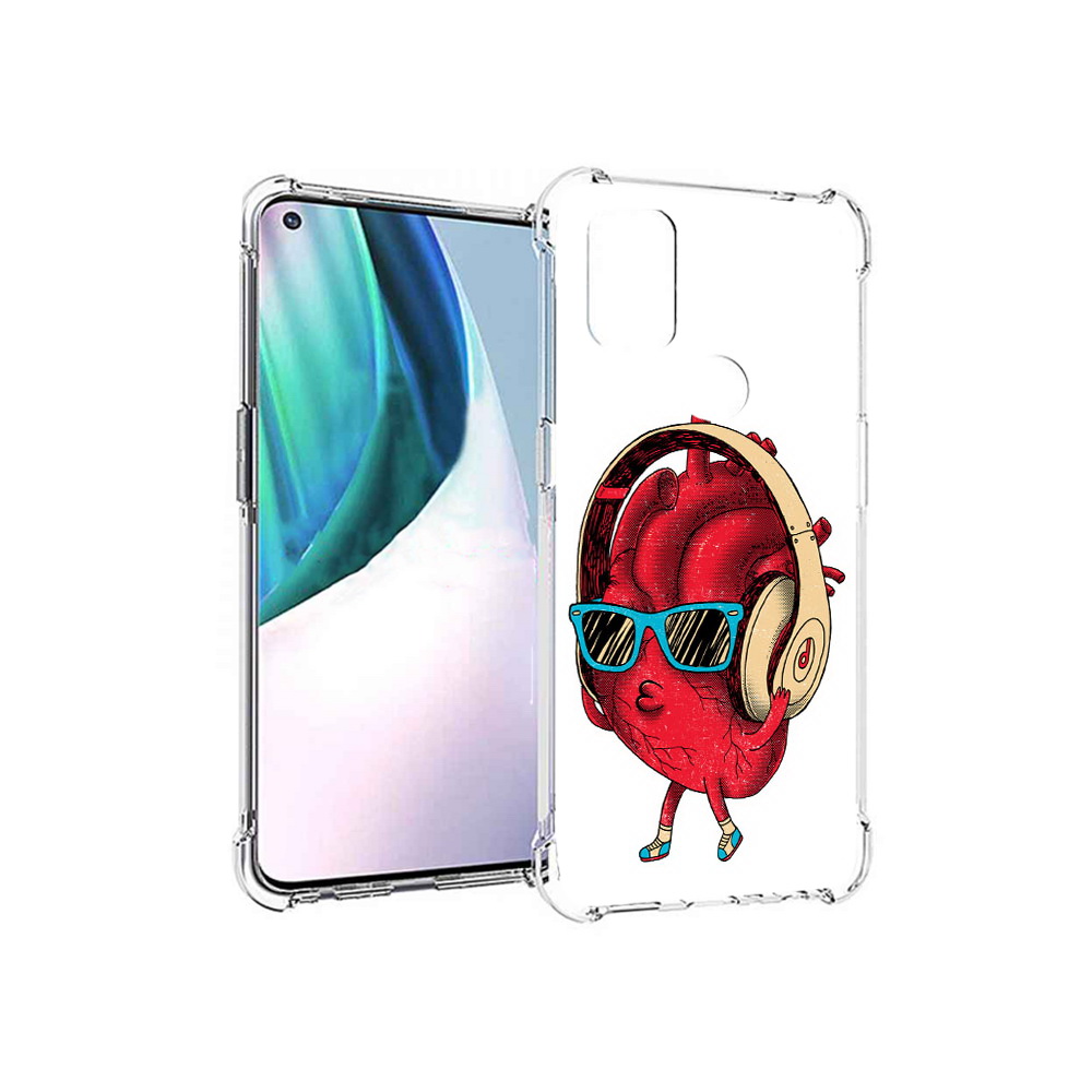 

Чехол MyPads Tocco для OnePlus Nord N10 5G слушай сердце (PT227047.129.609), Прозрачный, Tocco