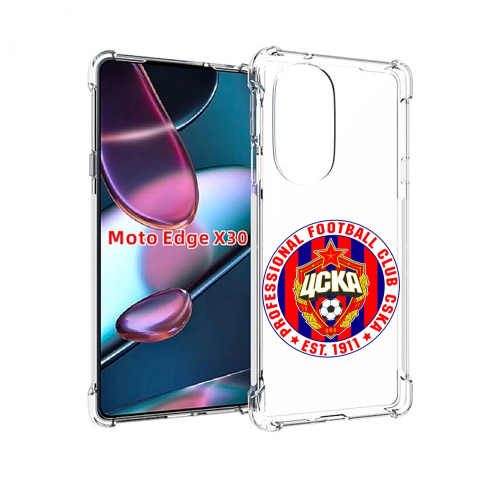 

Чехол MyPads ФК ЦСК логотип для Motorola Moto Edge X30, Прозрачный, Tocco