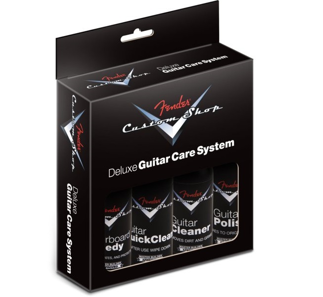 

Набор из средств по уходу за гитарой Fender Custom Shop Deluxe Guitar Care System Black, FENDER Custom Shop Deluxe Guitar Care System Black