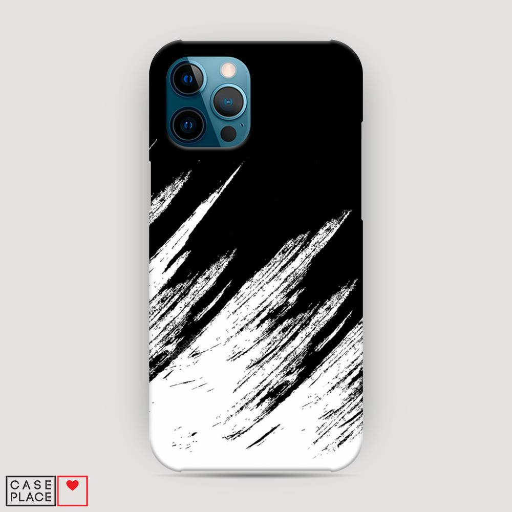 

Пластиковый чехол "Черно белые брызги" на Apple iPhone 12 Pro Max, 12720-2
