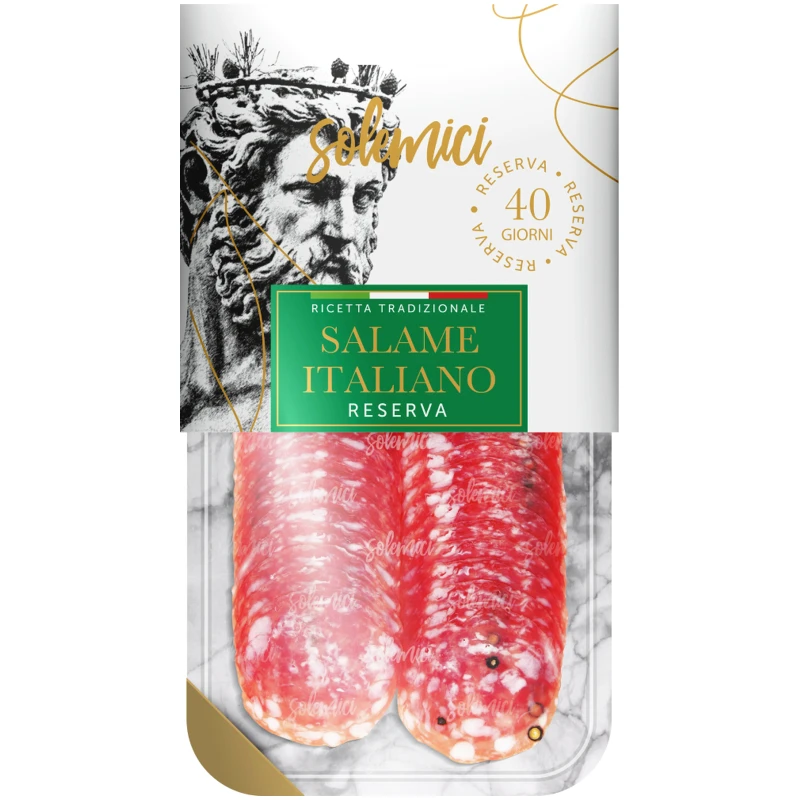 Колбаса сыровяленая Solemici Salame Italiano полусухая, нарезка, 70 г