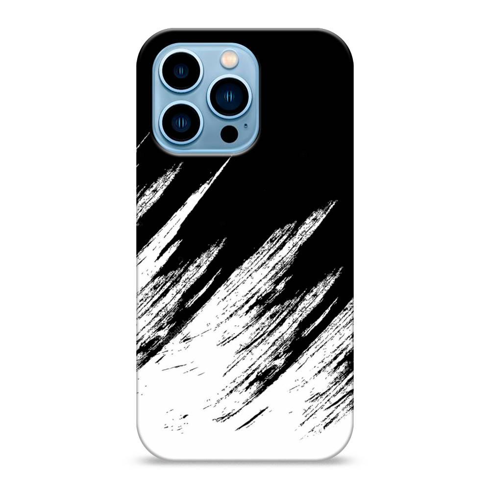 

Пластиковый чехол "Черно белые брызги" на Apple iPhone 13 Pro, 14320-2