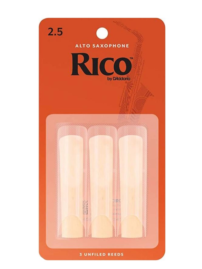 

Трости для альт саксофона D`addario Woodwinds RJA0325 Rico, 3 PAK, ALTO SAX, 2.5 , 2.5, 3, D`ADDARIO WOODWINDS RJA0325 RICO, 3 PAK, ALTO SAX, 2.5 , 2.5, 3