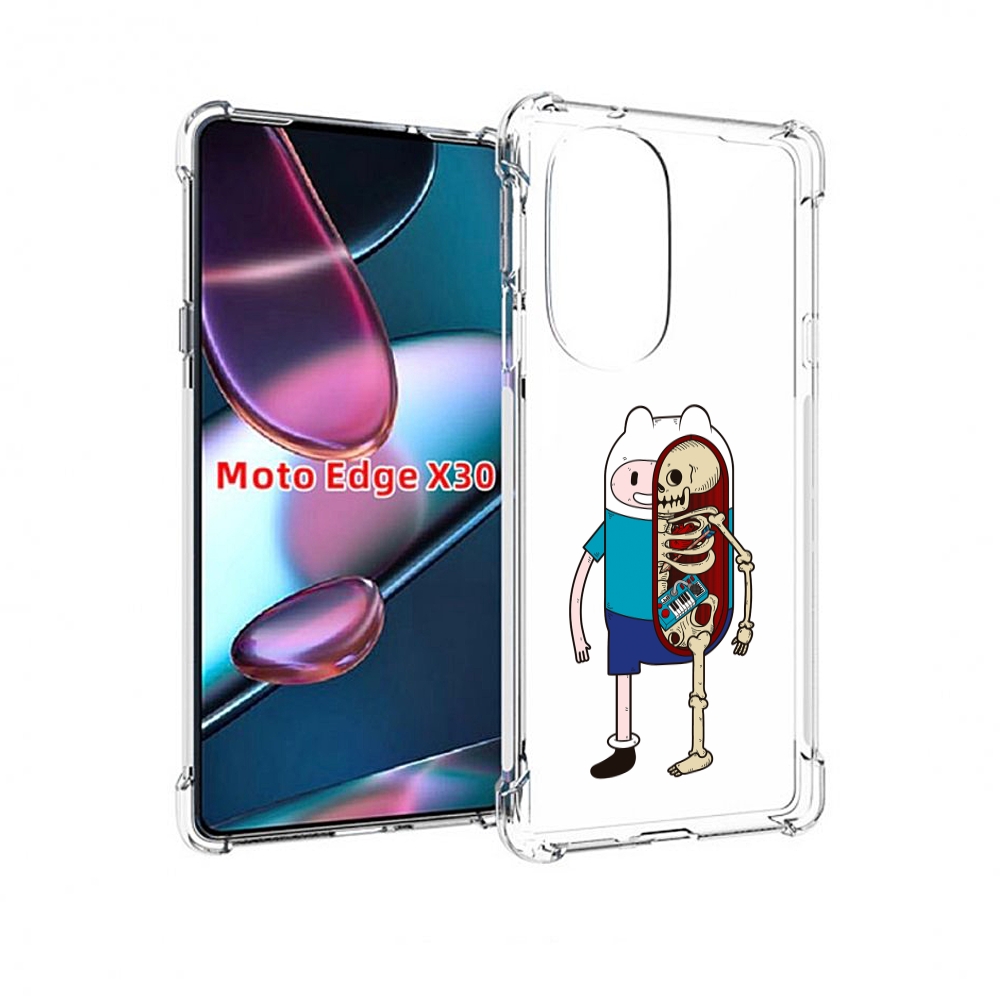 

Чехол MyPads Финн скелет для Motorola Moto Edge X30, Прозрачный, Tocco