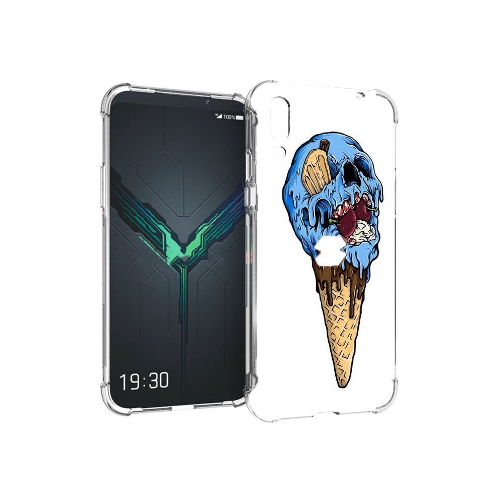 

Чехол MyPads Tocco для Xiaomi Black Shark 2 мороженное череп (PT144492.263.484), Прозрачный, Tocco