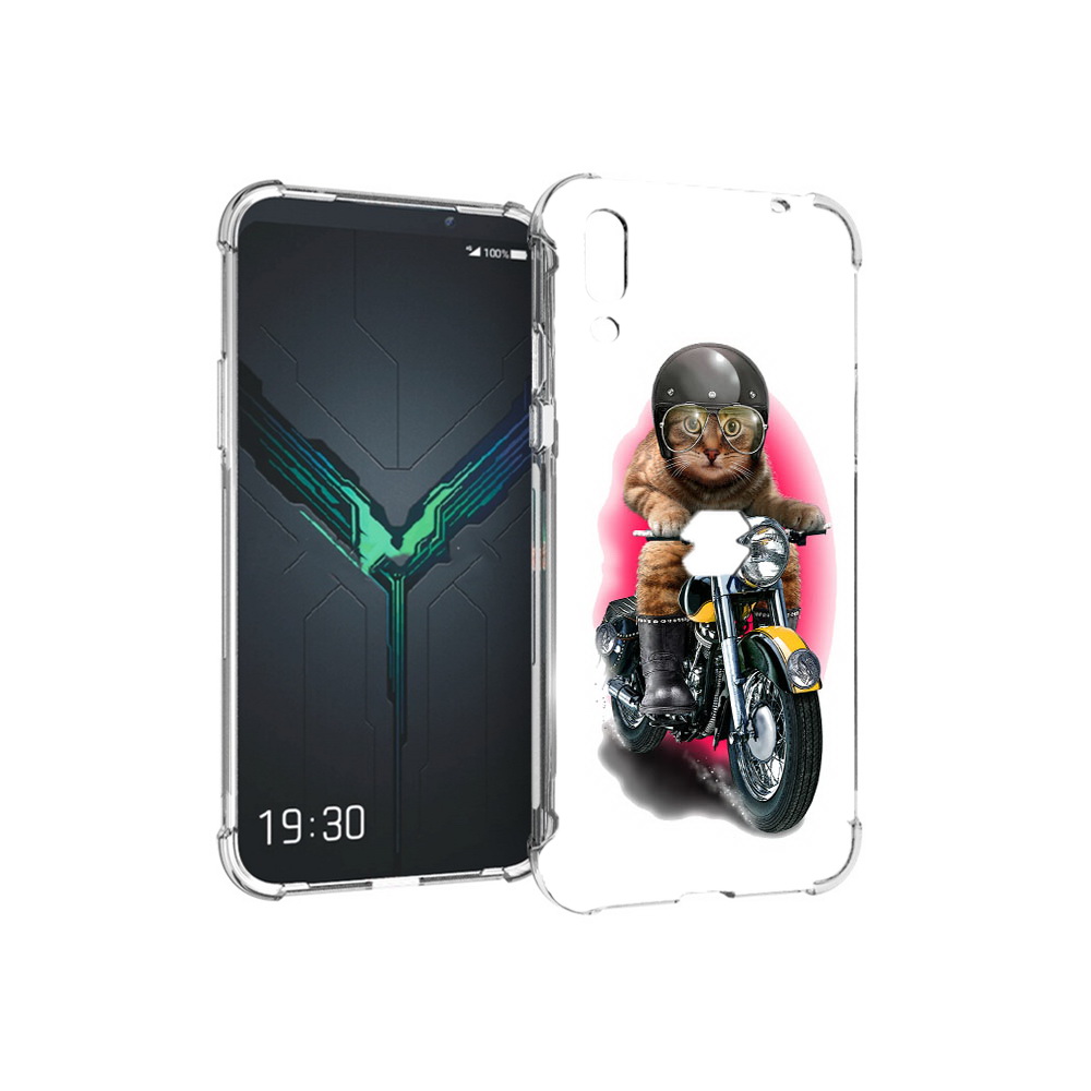 

Чехол MyPads Tocco для Xiaomi Black Shark 2 мото-кот (PT144492.263.485), Прозрачный, Tocco