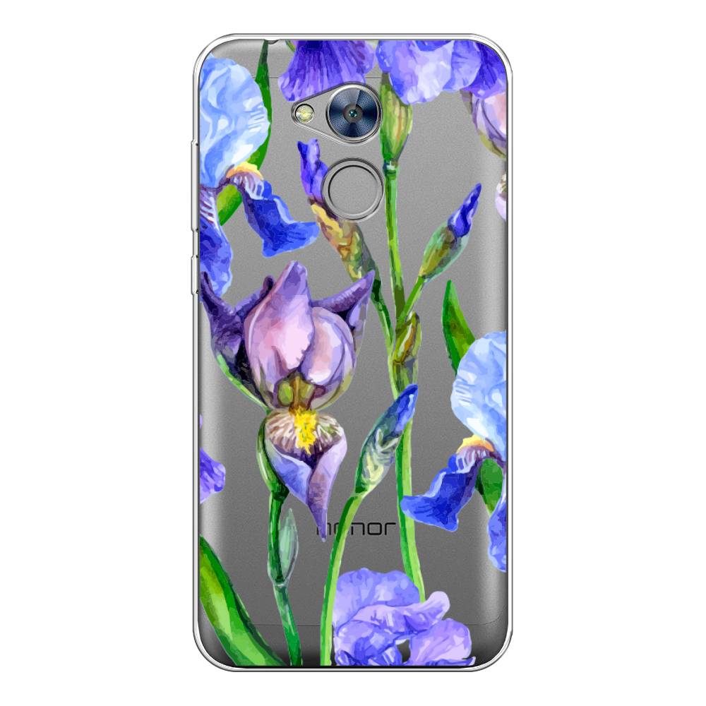 фото Чехол awog "синие ирисы" для honor 6a