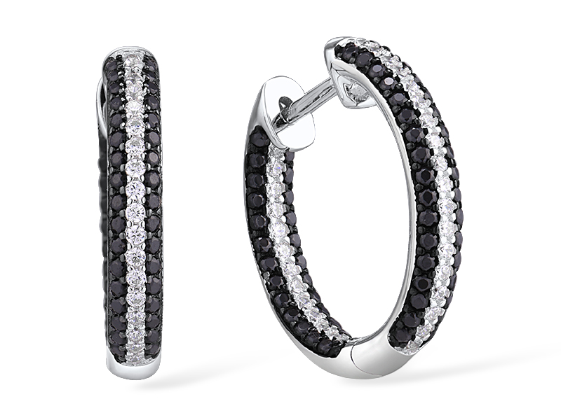 

Серьги конго из серебра VALTERA 117714, шпинель нано/циркон, 117714
