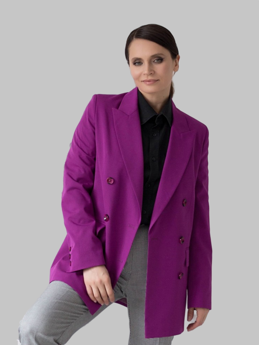 Пиджак женский LeNeS brand 1 фиолетовый 46 RU