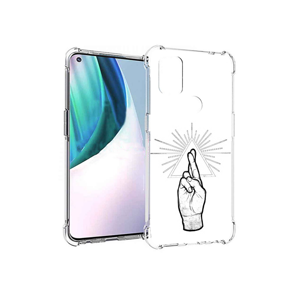 

Чехол MyPads Tocco для OnePlus Nord N10 5G черно белая рука (PT227047.129.681), Прозрачный, Tocco