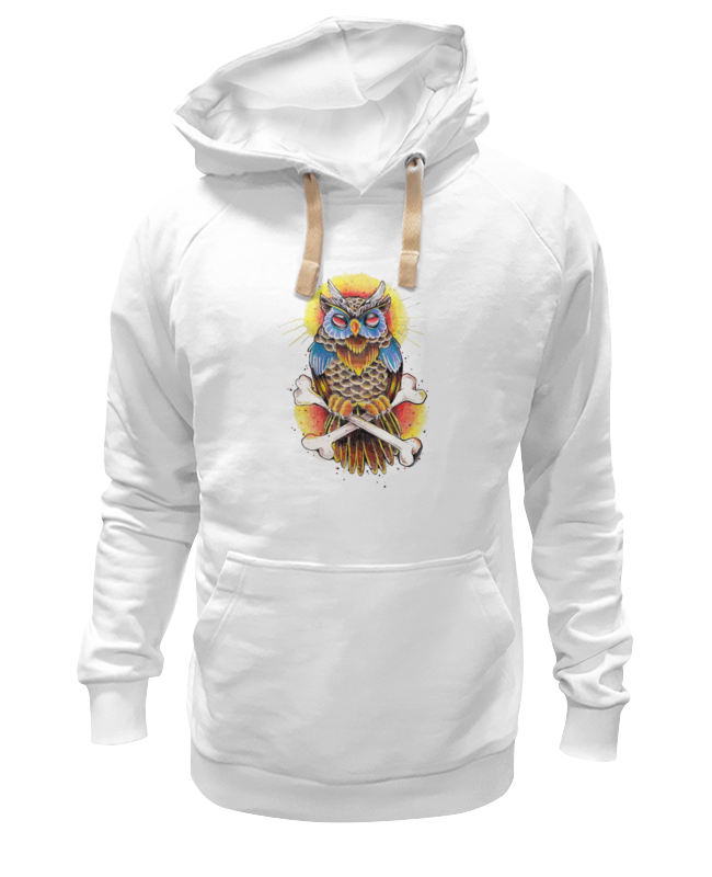 

Худи унисекс Printio Mysterious owl белое XS, Белый, Mysterious owl