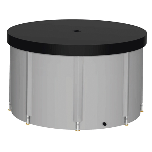 Складная емкость для воды из ПВХ EKUD, объем - 2000 л, высота - 100 см., с верхней крышкой