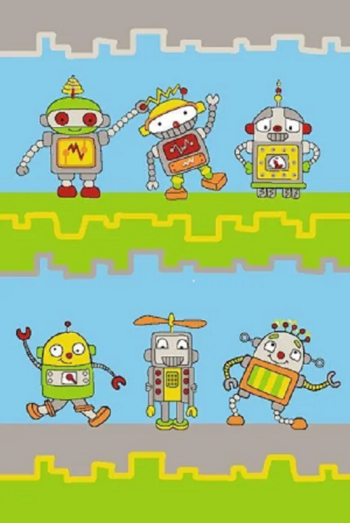 Коврик детский Альм-Фаза Роботы 2540