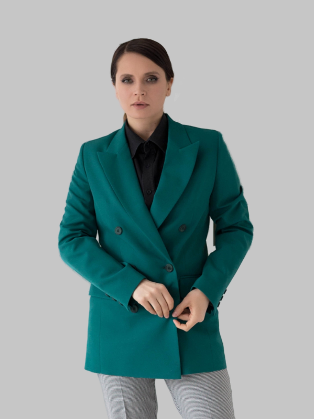 Пиджак женский LeNeS brand 1 зеленый 46 RU