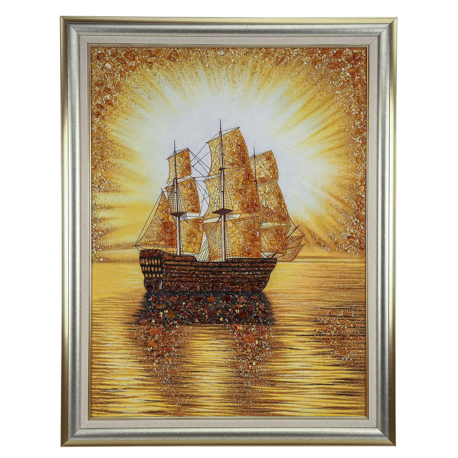

Картина янтарная «Корабль» 60х80 см