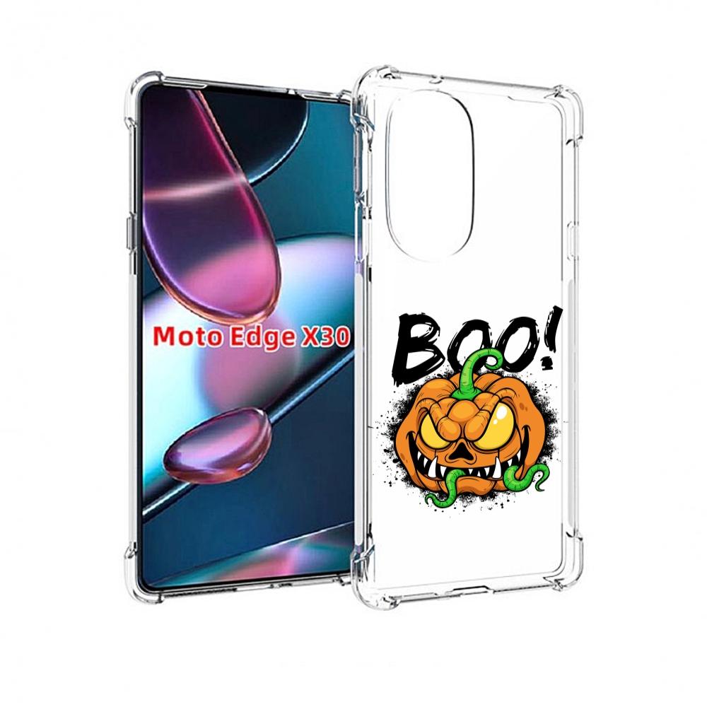 

Чехол MyPads Хэллоуин бу для Motorola Moto Edge X30, Прозрачный, Tocco