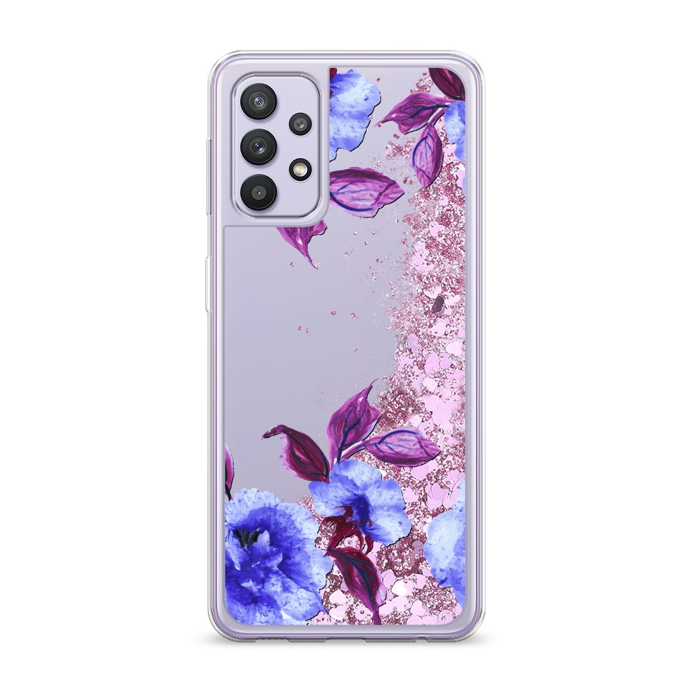 

Жидкий чехол с блестками "Цветочная фантазия 5" на Samsung Galaxy A32