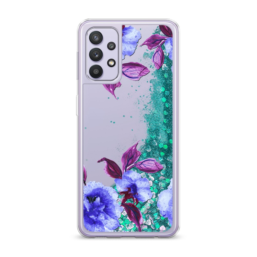 

Жидкий чехол с блестками "Цветочная фантазия 5" на Samsung Galaxy A32, 2102095-1