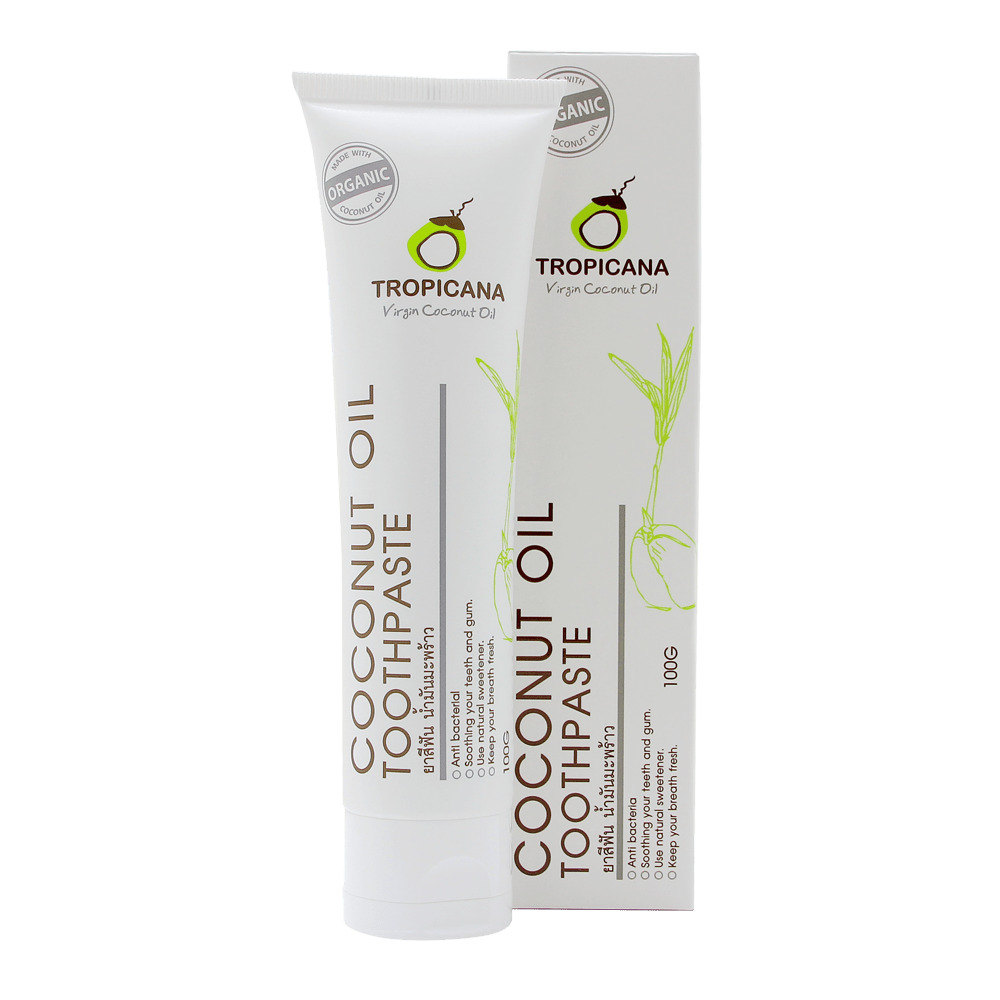 фото Tropicana зубная паста кокос coconut toothpaste, 100 гр