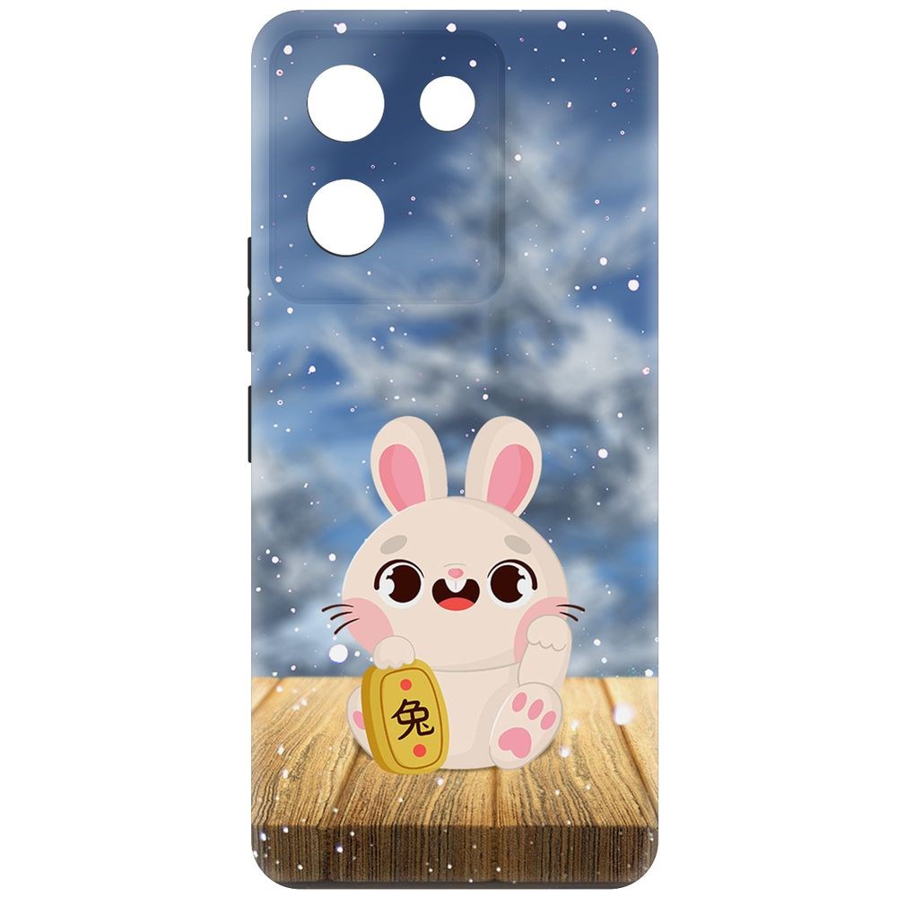 

Чехол-накладка Krutoff Soft Case Год кролика для Vivo Y27s черный