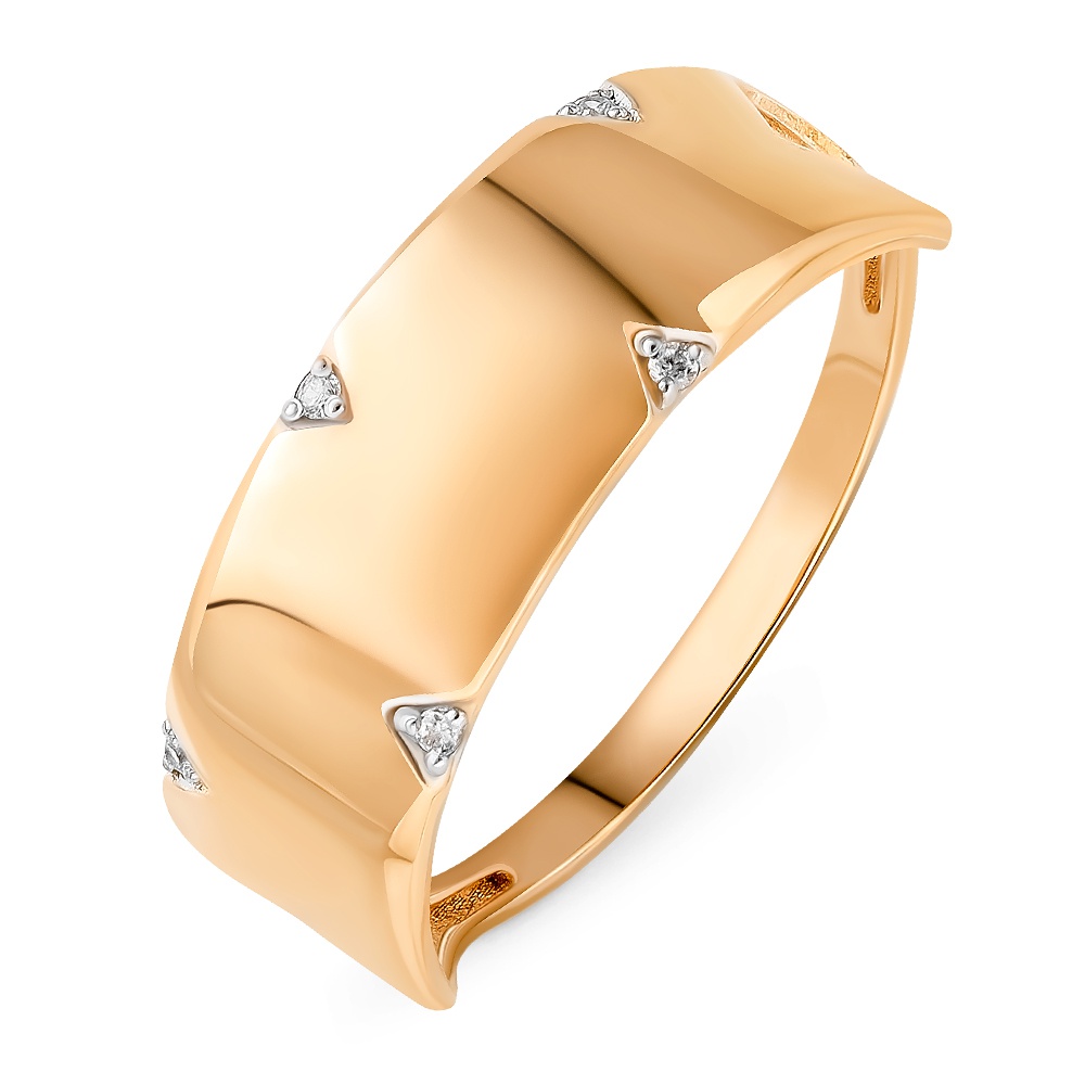 

Кольцо из красного золота р.  585Gold 301012042, фианит, 301012042
