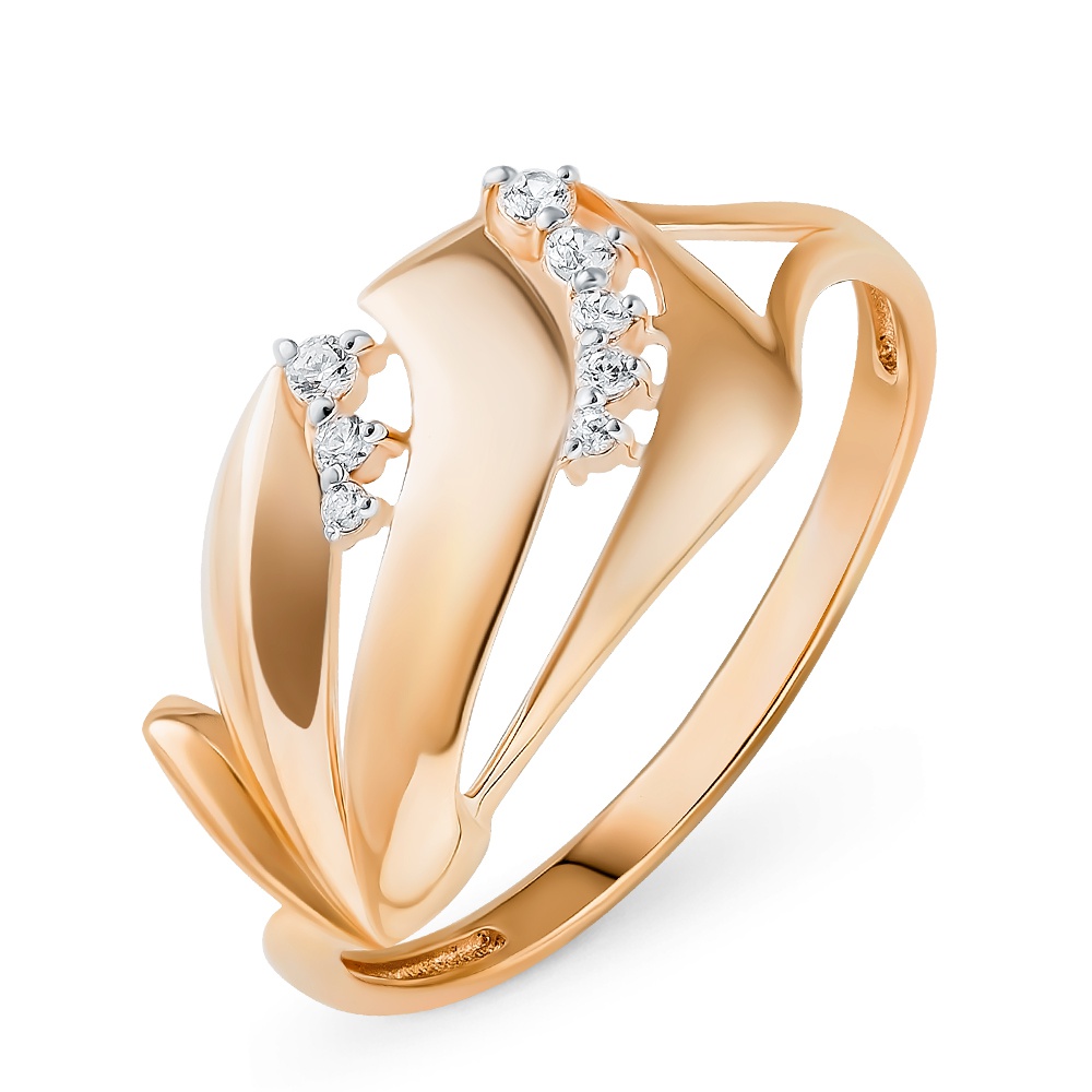 

Кольцо из красного золота р.  585Gold 301012054, фианит, 301012054