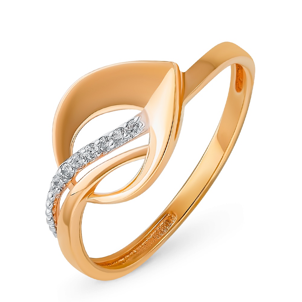 

Кольцо из красного золота р.  585Gold 301012056, фианит, 301012056