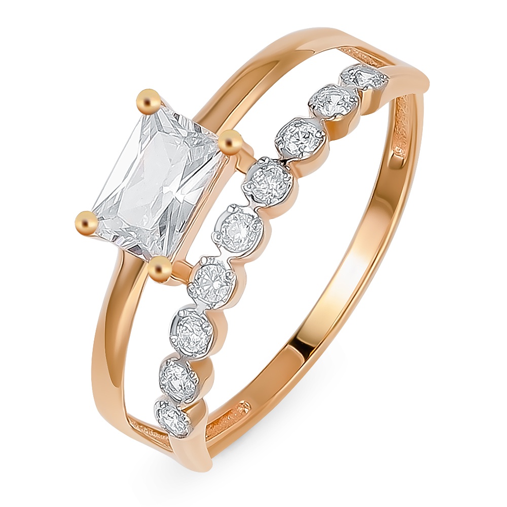 

Кольцо из золота р.  585Gold 301012045, фианит, 301012045
