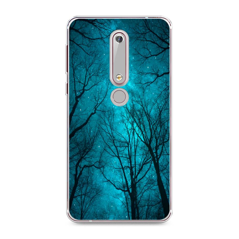

Чехол Awog на Nokia 6 2018 / Нокиа 6 2018 "Сказочный лес", Черный;голубой, 120950-4