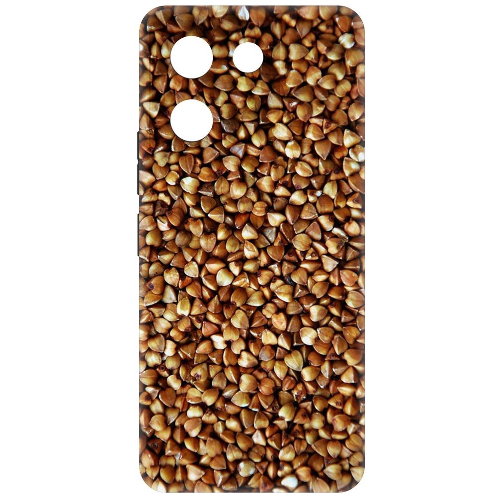 

Чехол-накладка Krutoff Soft Case Гречка для Vivo Y27s черный