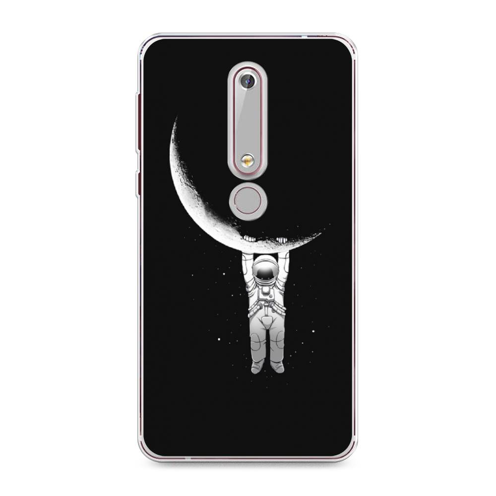 

Чехол Awog на Nokia 6 2018 / Нокиа 6 2018 "Космонавт", Белый;черный, 120950-4