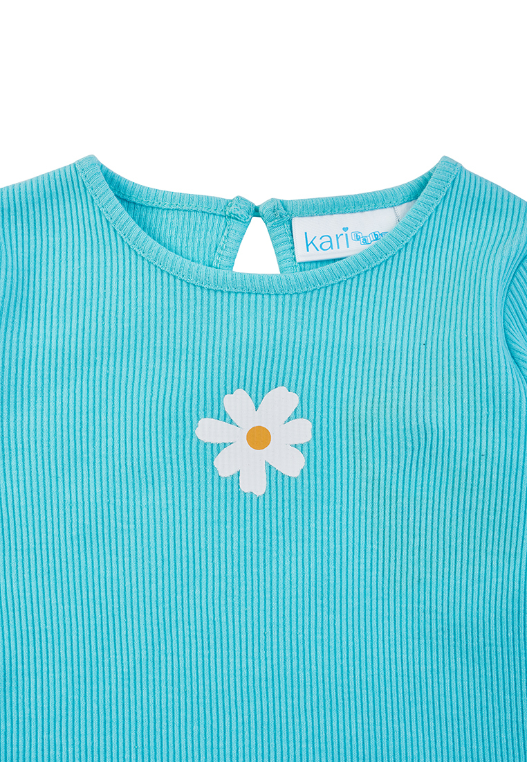 

Лонгслив детский Kari Baby SS23B02400501, бирюзовый, 68, 206577