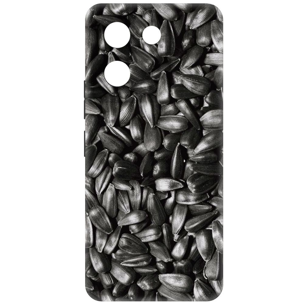 Чехол-накладка Krutoff Soft Case Семечки для Vivo Y27s черный