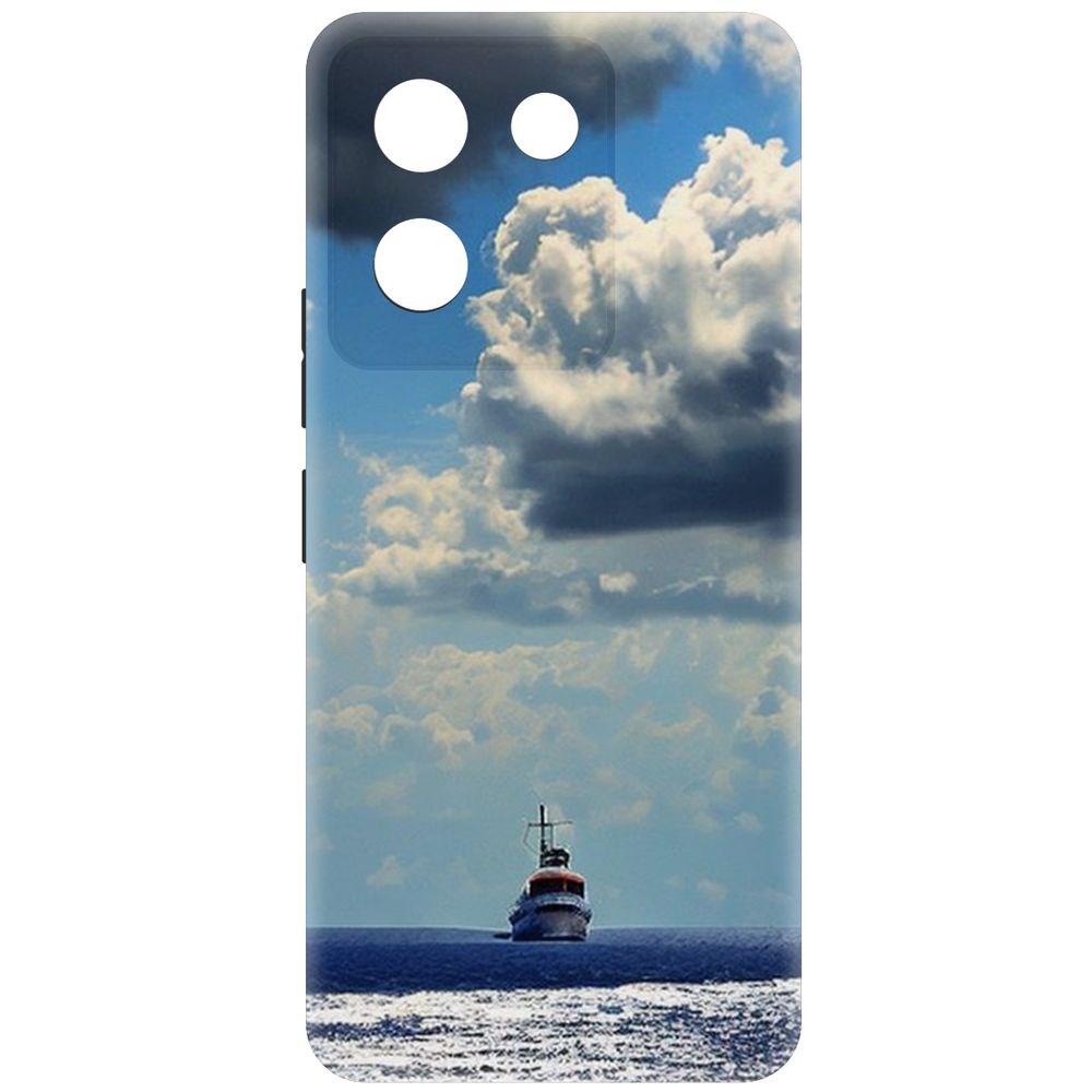 

Чехол-накладка Krutoff Soft Case Море для Vivo Y27s черный