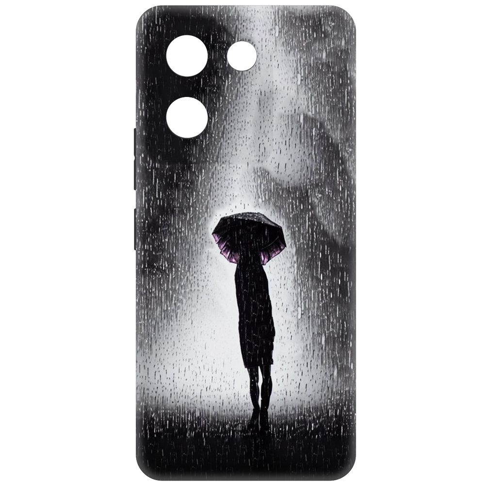 

Чехол-накладка Krutoff Soft Case Ночная крипота для Vivo Y27s черный