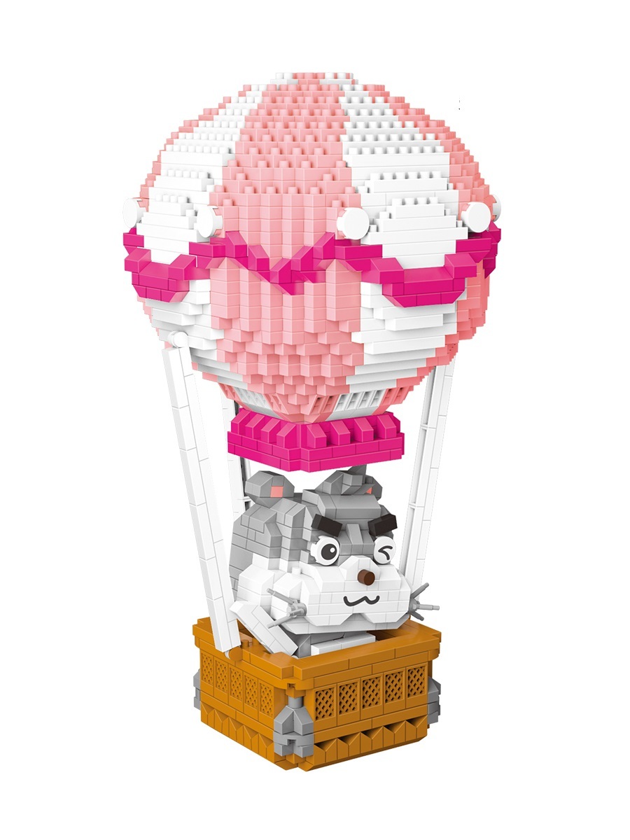 

Конструктор Wisehawk Воздушный шар 1357 дет. № 2615 Hot Air Balloon Pink Series