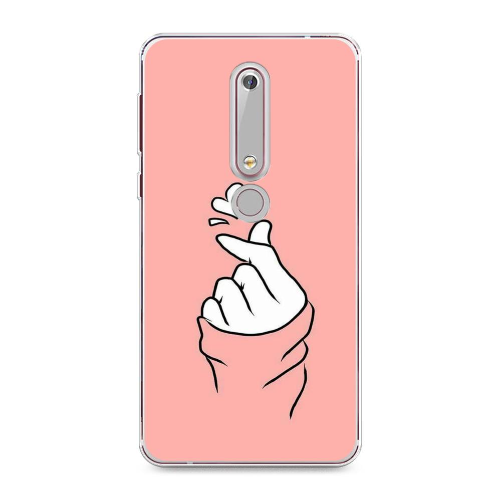

Чехол Awog на Nokia 6 2018 / Нокиа 6 2018 "Любовь-щелк", Оранжевый, 120950-7