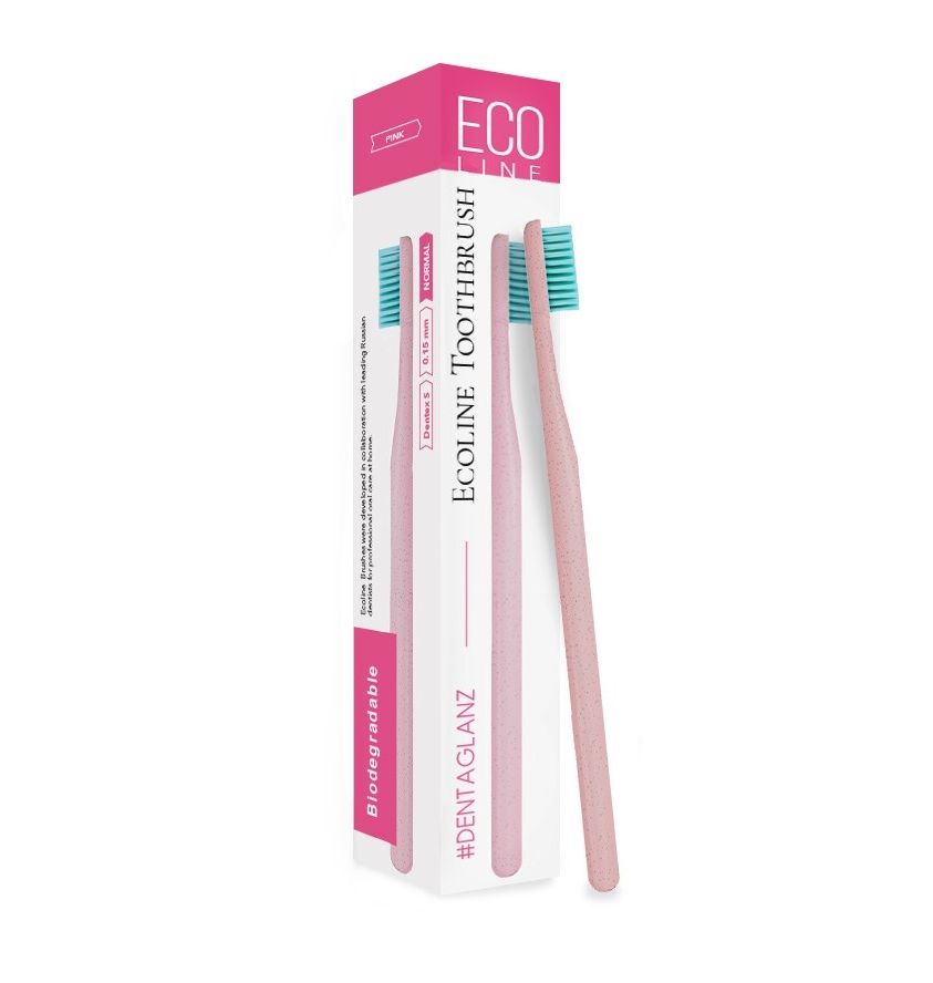 Щётка зубная #DentaGlanz Ecoline Pink