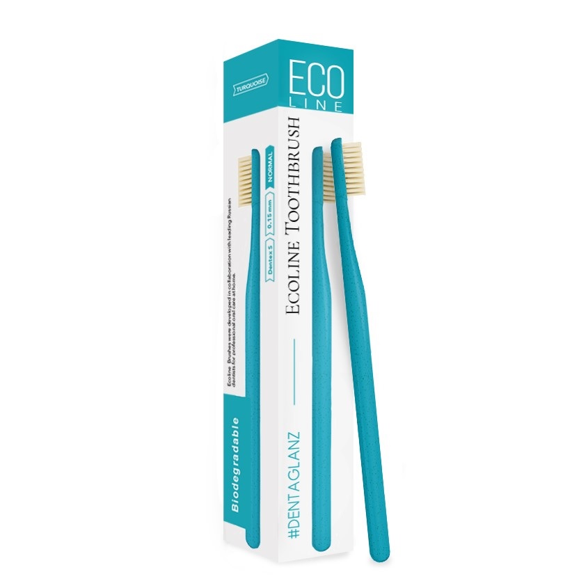 Щётка зубная #DentaGlanz Ecoline Turquoise