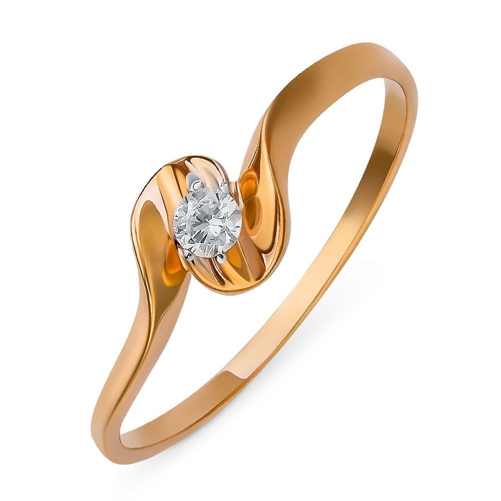 

Кольцо из красного золота р. , 585Gold 301012240, фианит, 301012240