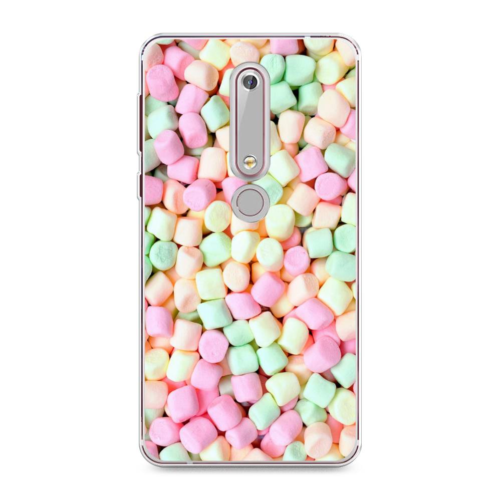 

Чехол Awog на Nokia 6 2018 / Нокиа 6 2018 "Marshmallows", Зеленый;желтый;розовый, 120950-10