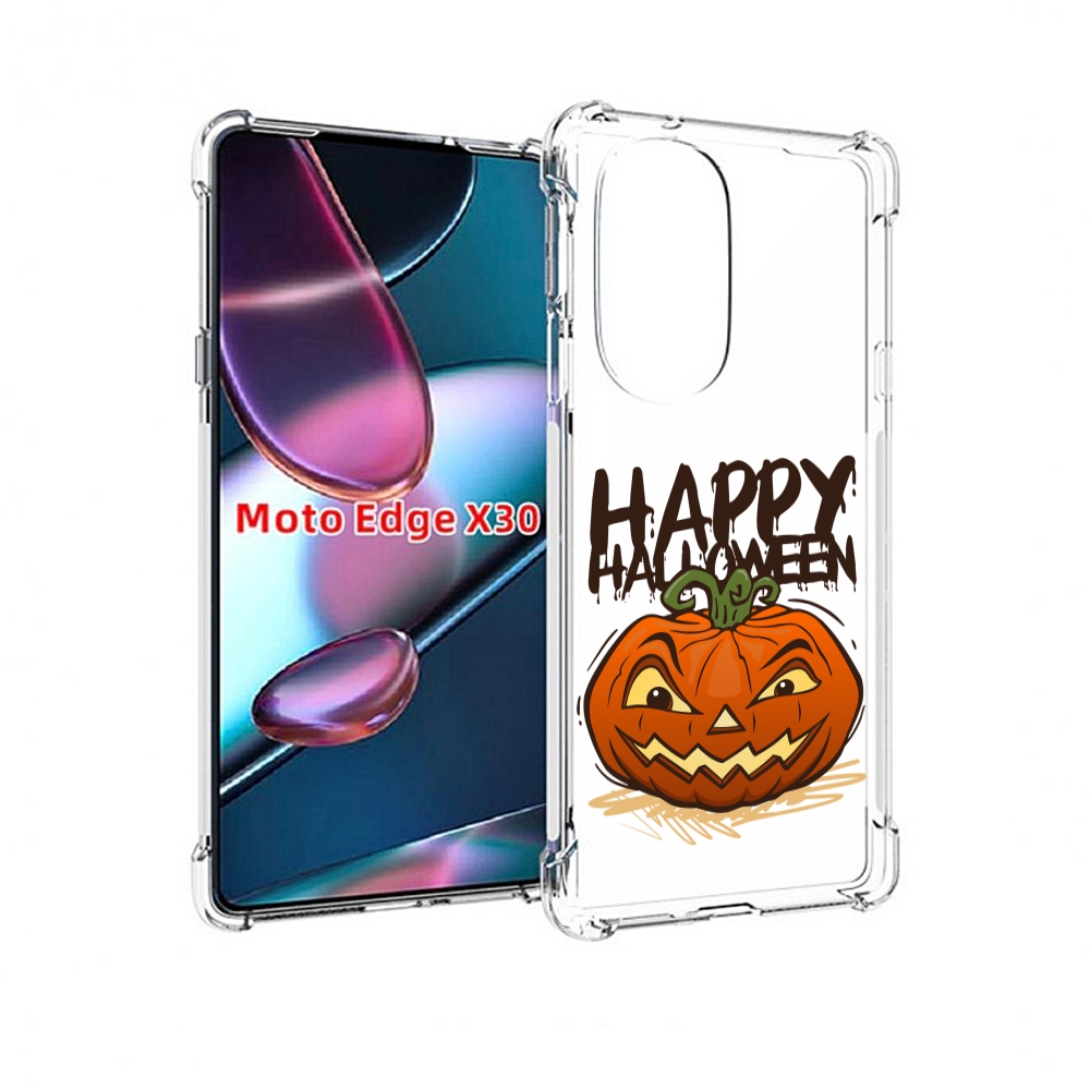 

Чехол MyPads Хэллоуин счастливый для Motorola Moto Edge X30, Прозрачный, Tocco