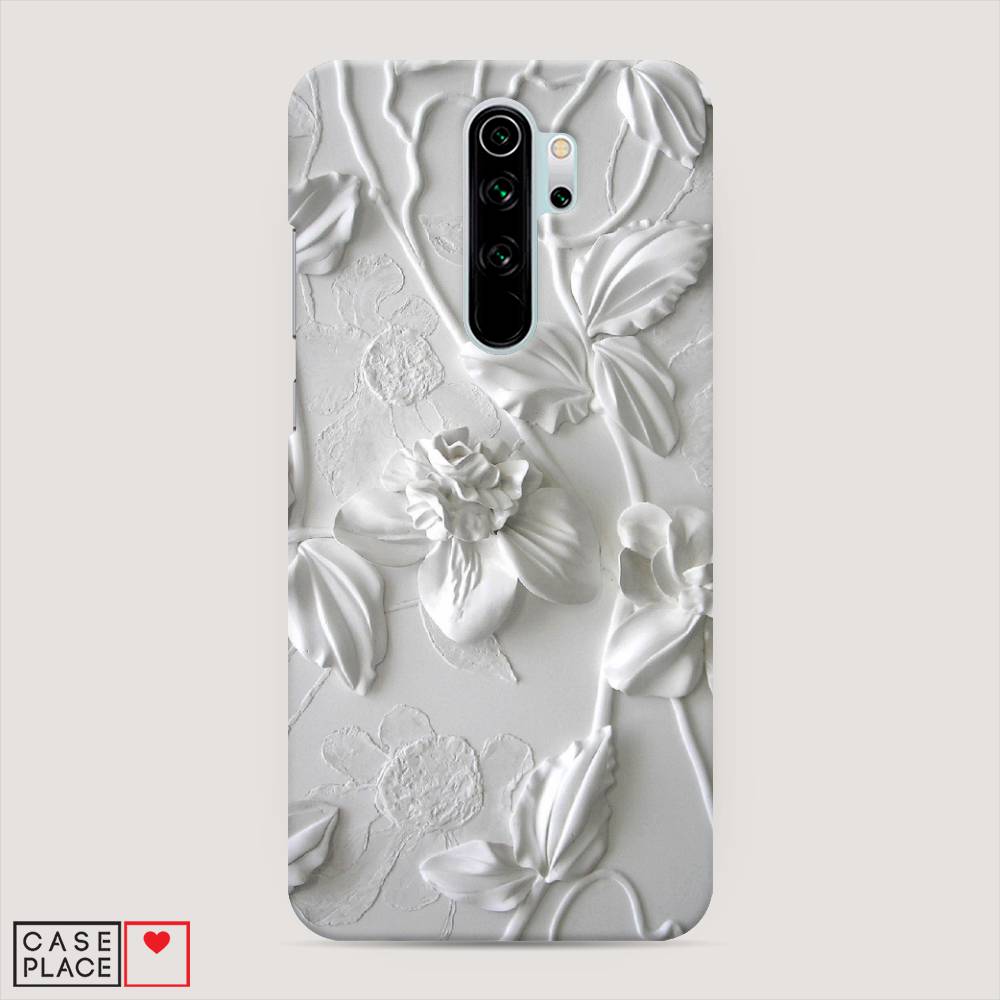 фото Пластиковый чехол "гипсовые цветы" на xiaomi redmi note 8 pro awog