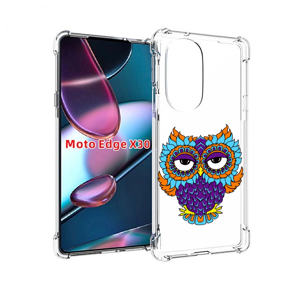 

Чехол MyPads Цветная сова для Motorola Moto Edge X30, Прозрачный, Tocco