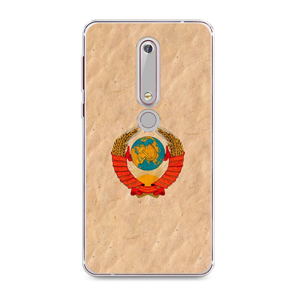 

Чехол Awog на Nokia 6 2018 / Нокиа 6 2018 "Союз пролетариев", Бежевый;красный, 120950-10